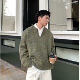 【网59】针织衫慵懒宽松圣诞落肩毛衣A079-838-P59，男装针织衫/毛衣，电商A079