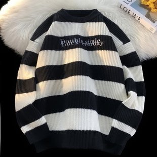 网86 Y252 2025毛衣男秋冬季 撞色拼接A079 P51 新款