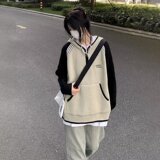 【网59】百搭宽松半开拉链针织衫卫衣外套A079-778-P52，男装针织衫/毛衣，电商A079