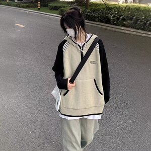 【网59】百搭宽松半开拉链针织衫卫衣外套A079-778-P52图片