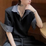 [003]休闲假两件polo衫短袖男宽松潮牌夏季半袖T恤A079-S234-P35，男装T恤，电商A079