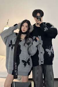 【网28】25提花针织开衫情侣秋冬新款A079-M29-P60图片