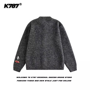【网13】卡通刺绣针织开衫毛衣男女款宽松A079-M5113-P57图片