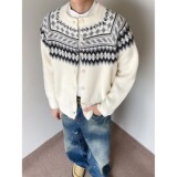 【网5】2025提花针织毛衣男女宽松休闲开衫外套A079-MY432-P55，男装针织衫/毛衣，电商A079