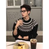 【网39】2025圆领针织衫男女宽松情侣休闲打底毛衣A079-M31-P48，男装T恤，电商A079