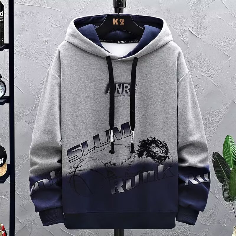 卫衣男潮牌连帽宽松加绒帽衫A079-M62-P51【网络图1】4-8XL元,男装卫衣,电商A079