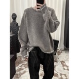 【13】针织衫男士秋套头毛衣宽松圆领上衣A079-5350-P58，男装针织衫/毛衣，电商A079