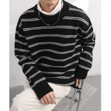 【网32】百搭宽松长袖针织衫A079-2315-P49，男装针织衫/毛衣，电商A079