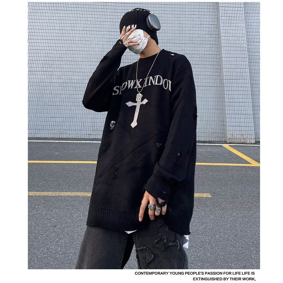 【101】新款文艺潮流日系ins慵懒长袖毛衣气质简约A079-7325-P39,男装针织衫/毛衣,电商A079