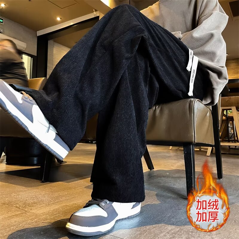 【网136】灯芯绒加绒裤子男款秋冬休闲长裤A079-K90--P33-42