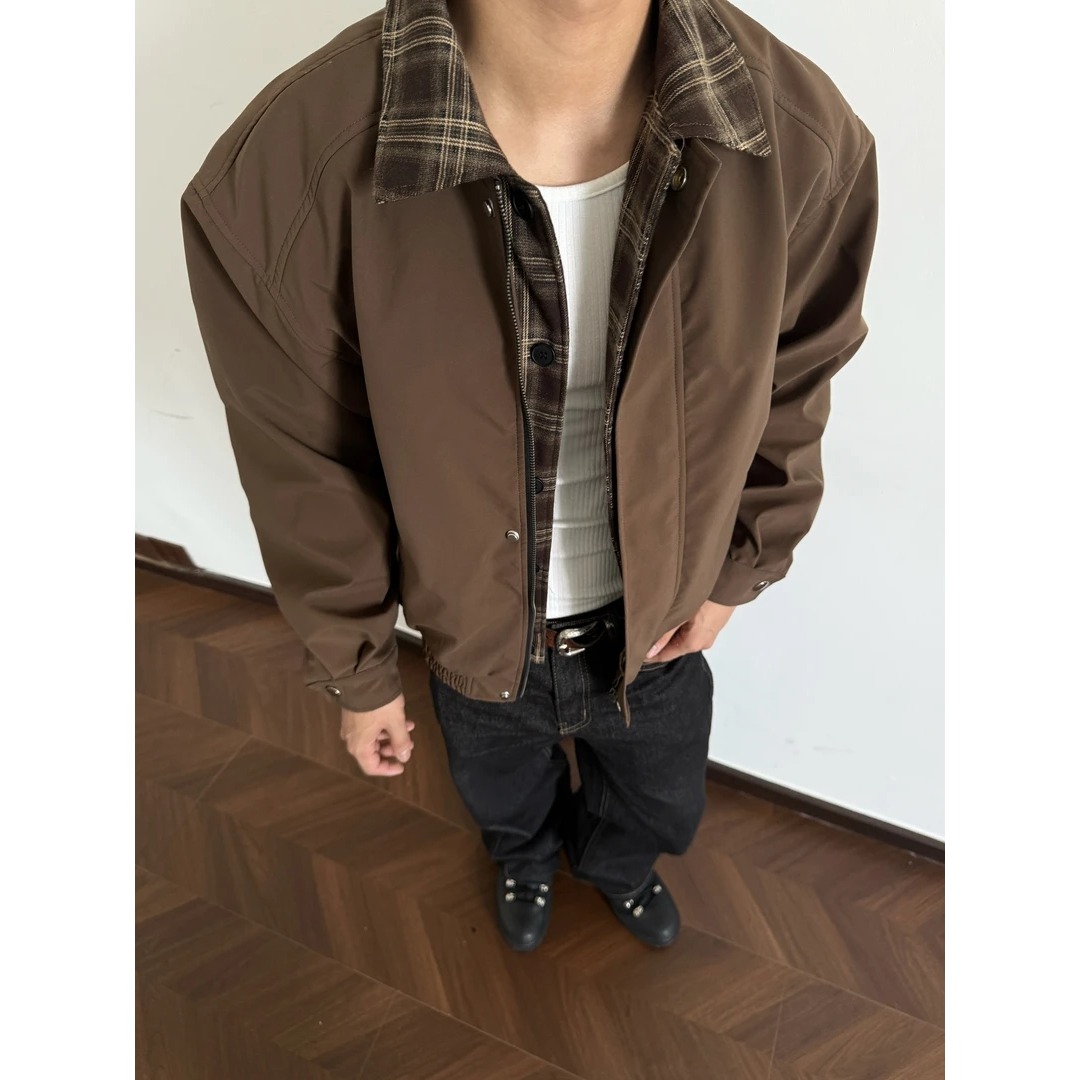 棉衣冬季假两件棉衣男夹克外套男士男款棉服A079-MY6106-P86，男装夹克，电商A079