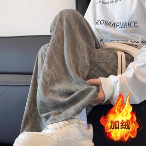【网98】2025扎染灯芯绒裤子男直筒宽松阔腿长裤A079-K169-P35-37图片
