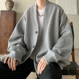 【网97】V领开衫卫衣男秋冬休闲加绒百搭外套A079-JK50=P39-45，女装短外套，电商A079