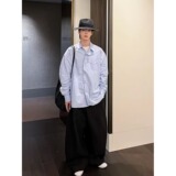 【256】25宽松长袖外套潮流休闲百搭白衬衣A079-CS209-P34，男装衬衫，电商A079