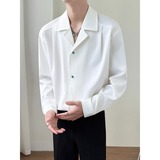 【001】新款男士潮流休闲长袖衬衫宽松衬衣外套A079-A6722-P41，男装衬衫，电商A079