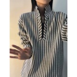 [004]半拉链卫衣男女长袖t恤高级感重磅外套A079-E76-P39，男装T恤，电商A079