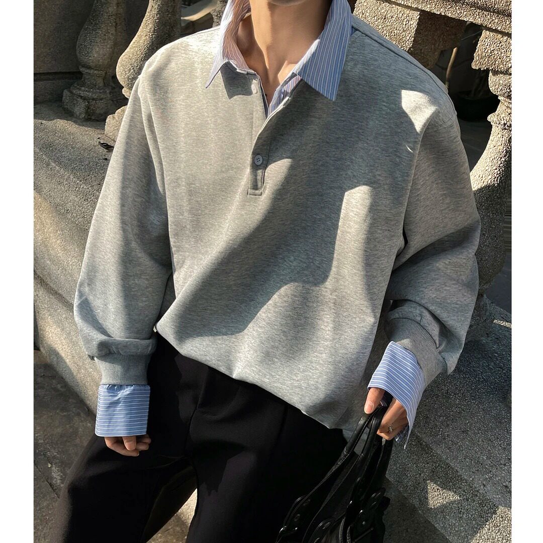【网22】长袖T恤休闲上衣服A079-Y154-P39,男装T恤,电商A079