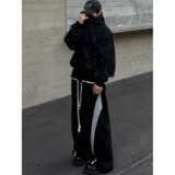 【网8】珍珠点缀连帽卫衣休闲百搭宽松开衫上衣A079-A242-P56，男装卫衣，电商A079
