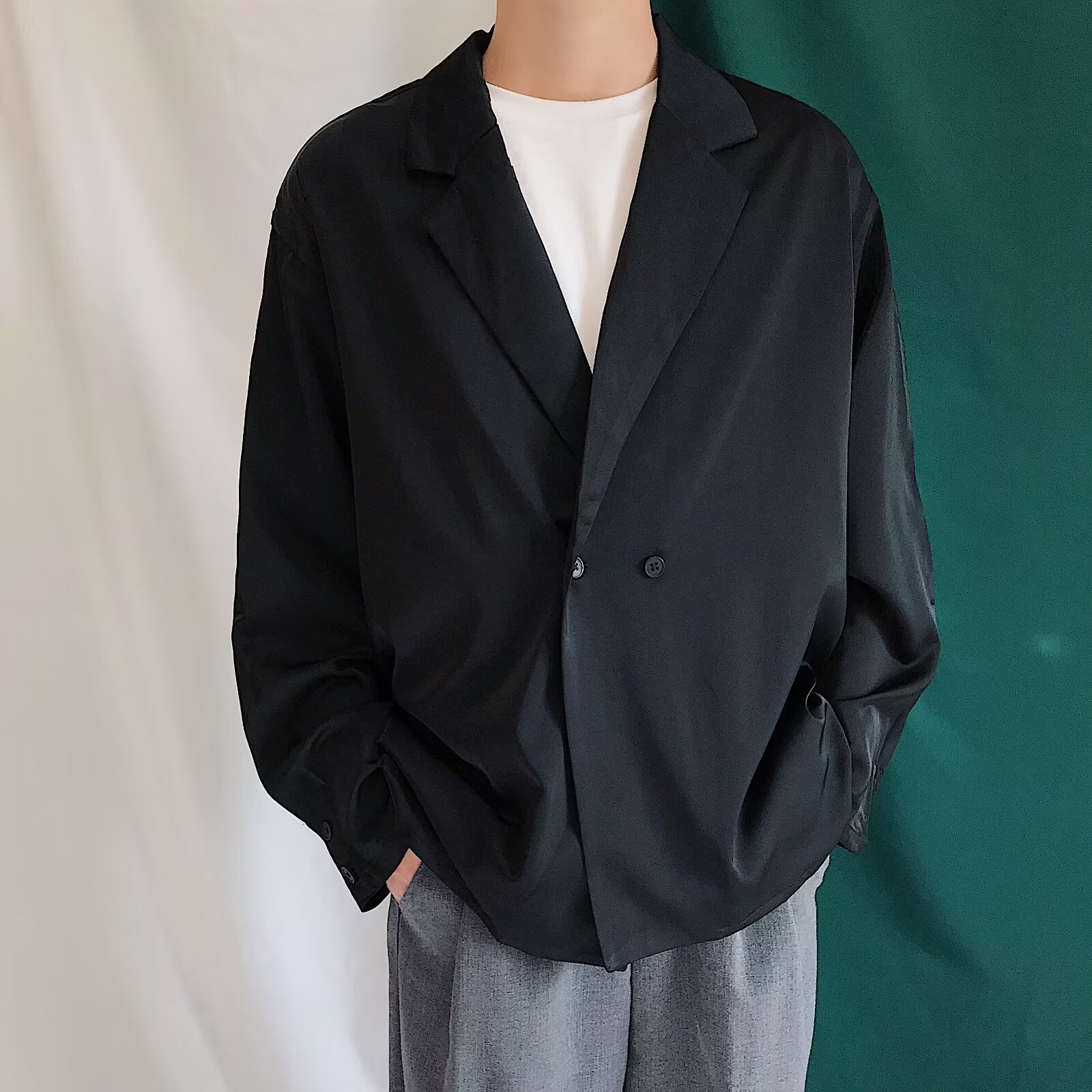 【59】衬衫纯色长袖西装男白色西服外套A079-C30-P31,男装西服套装,电商A079