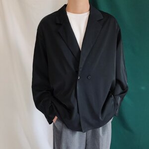 【59】衬衫纯色长袖西装男白色西服外套A079-C30-P31图片