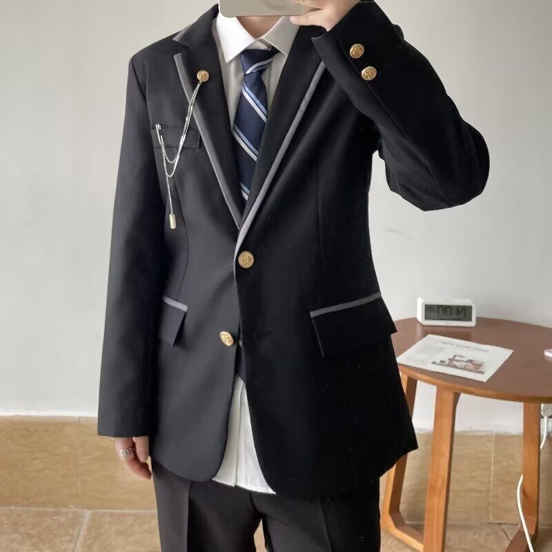 【网45】日系西装学院风校园DK西服外套制服班服校A079-W72-P62,男装西服套装,电商A079