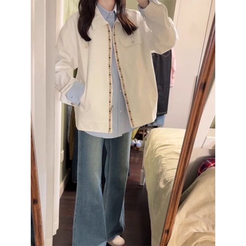 【181】潮牌潮情侣美式复古织夹克宽松翻领外套男A079-1458-P74,男装夹克,电商A079
