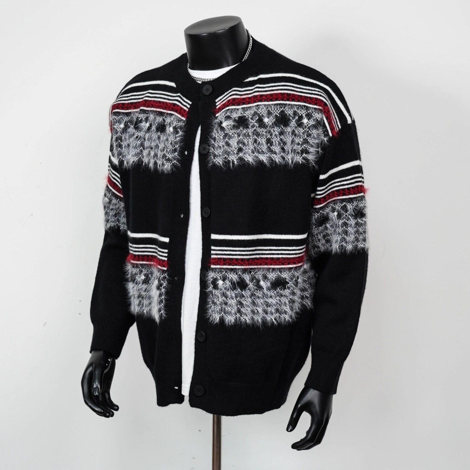 【网58】条纹开衫针织衫外套男潮牌宽松A079-D82-P64，男装针织衫/毛衣，电商A079