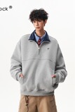 【网5】2025撞色半拉链刺绣卫衣男女秋季A079-HY231-P64，男装卫衣，电商A079