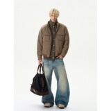 【网5】2秋冬老钱风纽扣立领复古毛衣织外套潮A079-MY412-P54，男装针织衫/毛衣，电商A079