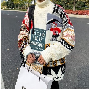 【15】25宽松上衣服情侣装加绒针织衫A079-A146-p52图片