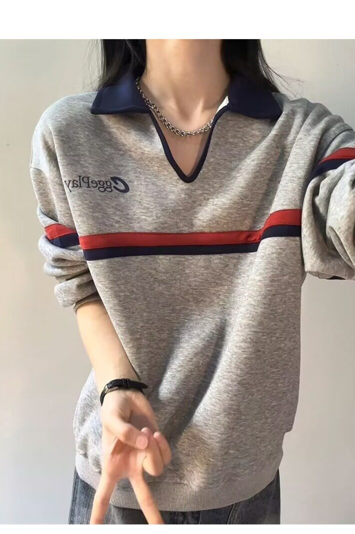 【265】百搭情侣款长袖POLOA079-TY14-P44,男装Polo衫,电商A079