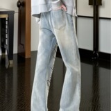 [008]牛仔裤裤子修身显瘦直筒弯刀裤A079-N6078-P48，男装牛仔裤，电商A079
