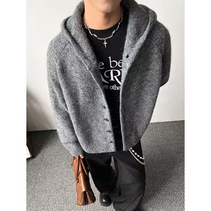 【网41】连帽毛衣男秋冬针织开衫外套潮A079-M5802--P75图片