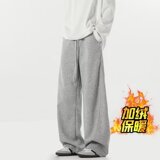【235】休闲裤男潮牌宽松加绒运动卫裤直筒裤A079-K168加绒-P36，男装休闲裤，电商A079