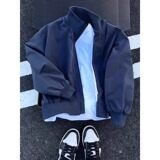 [001]立领夹克男款秋冬潮牌痞帅短款外套棒球服A079-M423-P53，男装夹克，电商A079