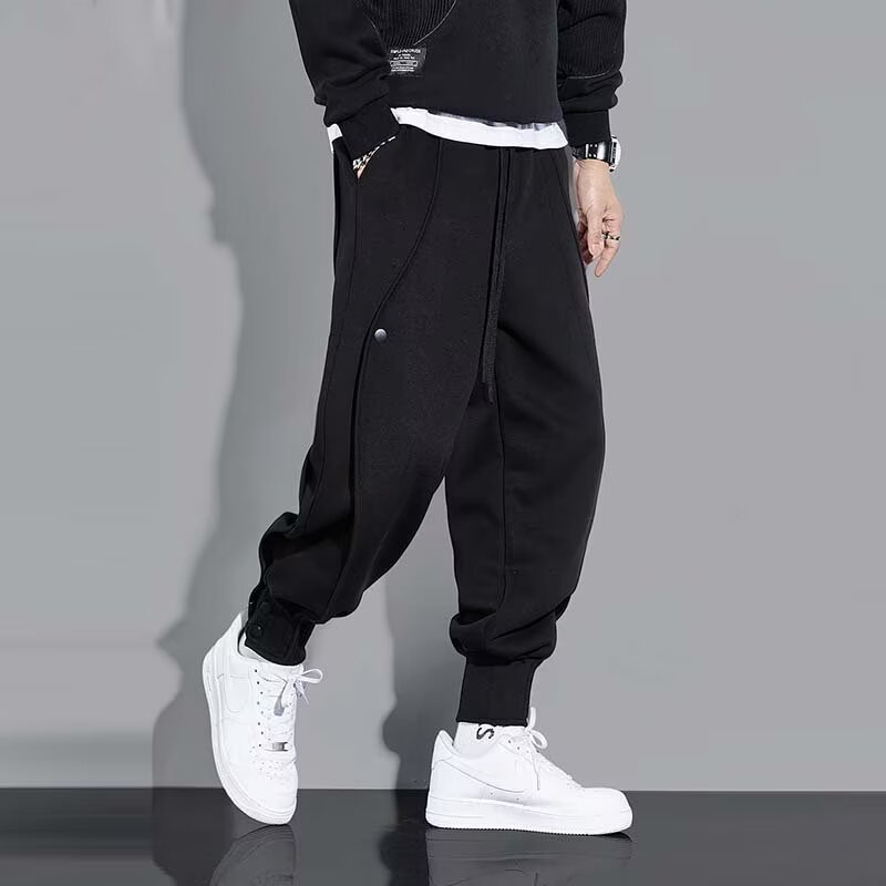 【网4】卫裤男直筒宽松抽绳百搭运动裤子A079-CK02-P45,男装休闲裤,电商A079