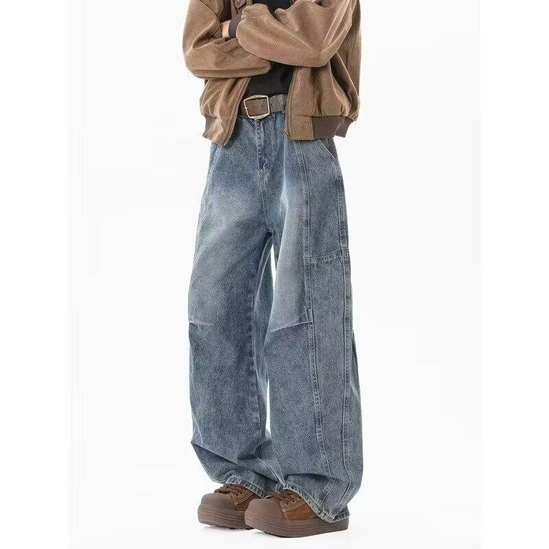 【255】水洗牛仔裤男直筒宽松裤子潮流百搭A079-K52-P46，男装牛仔裤，电商A079