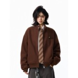 【网5】25立领开衫卫衣男生2025新款秋季休闲宽松A079-HY6102-P63，男装卫衣，电商A079