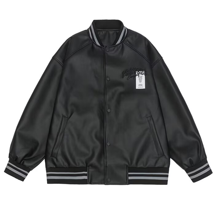 【网23】百搭棒球服夹克皮衣A079-J445-P65,男装夹克,电商A079