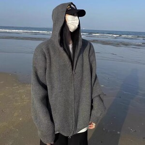 【122】秋冬季cleanfit半拉链连帽毛衣男针织外套A079-MY108-P57图片