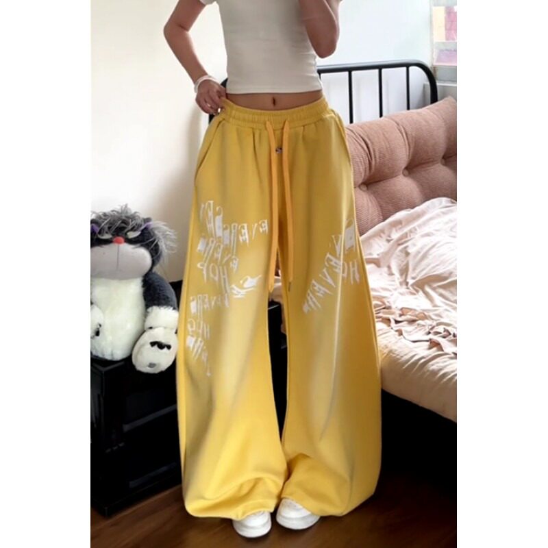 【228】5水洗渐变字母印花卫裤男女宽松休闲运动裤A079-K5365-P51，男装休闲裤，电商A079