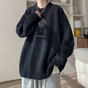 【网126】秋季2025新款宽松圆领长袖毛衣外套A079-6591-P43,毛衣圆领搭配什么外套好看图片