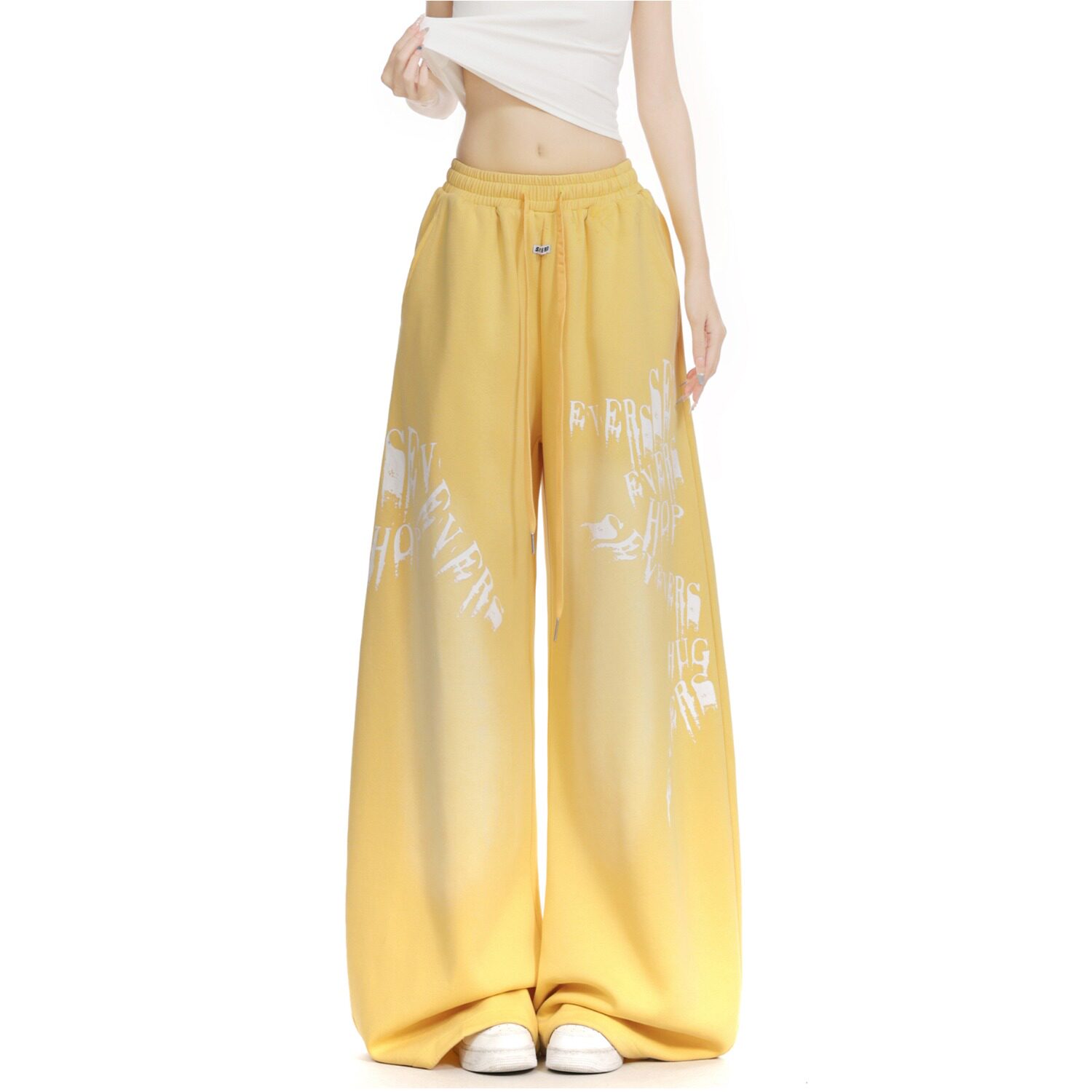 【228】水洗渐变字母印花卫裤男女宽松休闲运动裤A079-K5365-P51,男装休闲裤,电商A079
