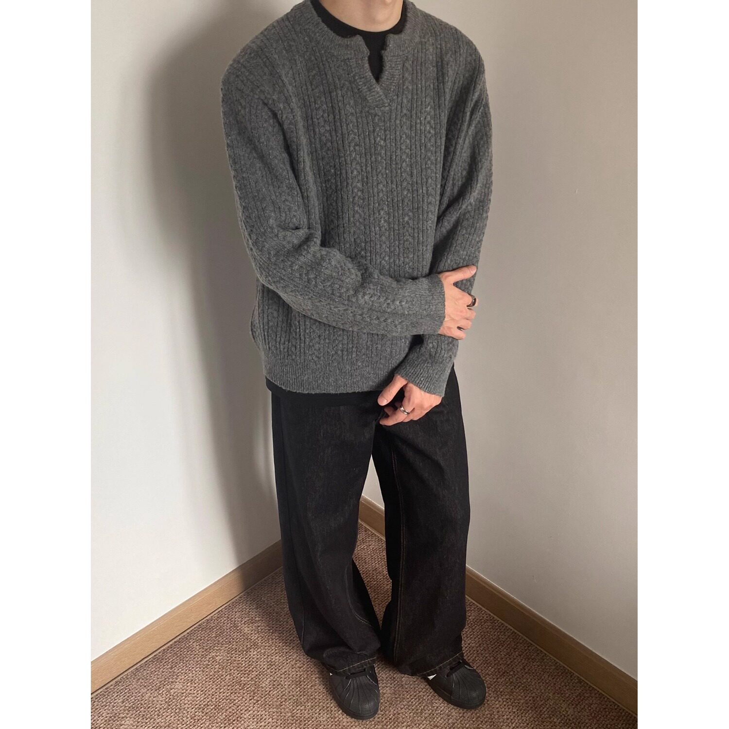 【网13】2025针织衫V领男女毛衣A079-M5308-P54,男装针织衫/毛衣,电商A079