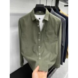 【132】2025灯芯绒工装长袖衬衫男春秋冬新款A079-CS382-P34，男装衬衫，电商A079