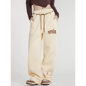 【网7】宽松感抽绳休闲直筒运动裤子A079-G839-P32,女装休闲裤,电商A079