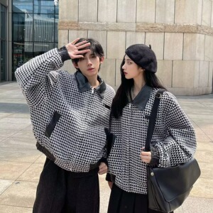 【网110】百搭千鸟格外套男女款2025年春秋季新款A079-A100-P67图片