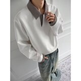 【网59】2025千鸟格拼接p0l0领卫衣A079-W87-P35，男装卫衣，电商A079