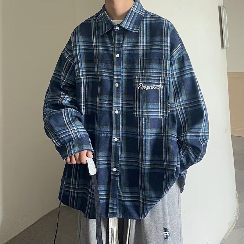 【网图4】格子长袖衬衫男女春秋季A079-7002-P36,男装衬衫,电商A079