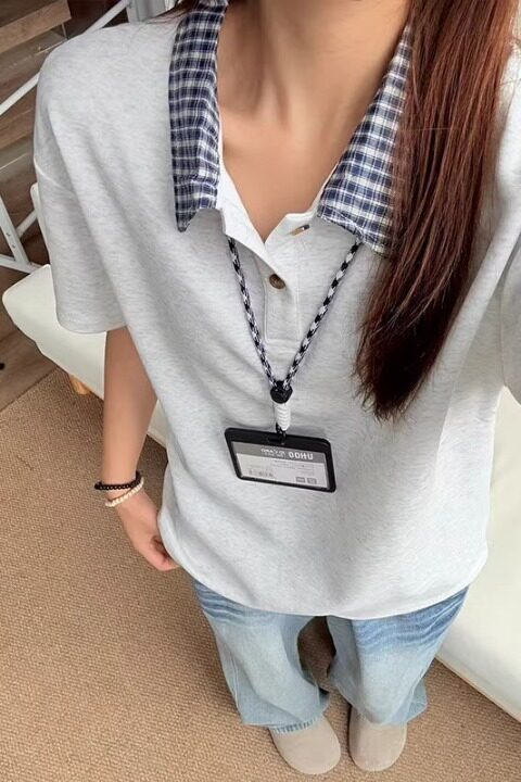 [003]假两件格子拼接POLO衫短袖男款夏季正肩t恤A079-T0014-P30,男装T恤,电商A079